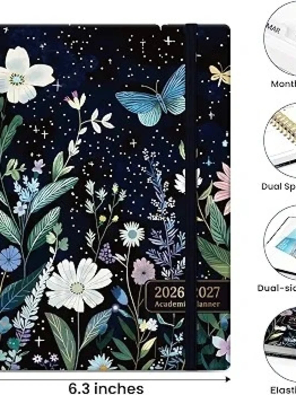Celestial Floral Butterfly Agenda Planner